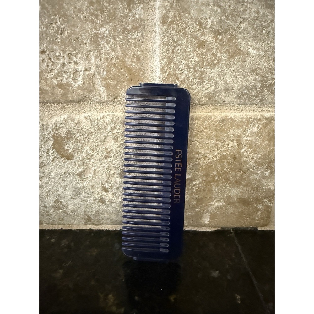 Vintage ESTEE LAUDER Blue Comb Travel Size 5" Purse Vacation Travel Mini‎